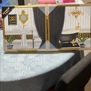 Inspired lux  Chic Bathroom Decor Art Set